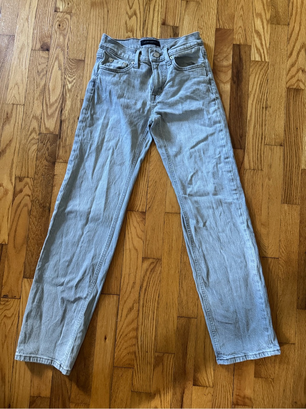Aeropostale Women’s Low Rise Baggy Jeans - Gray Wash